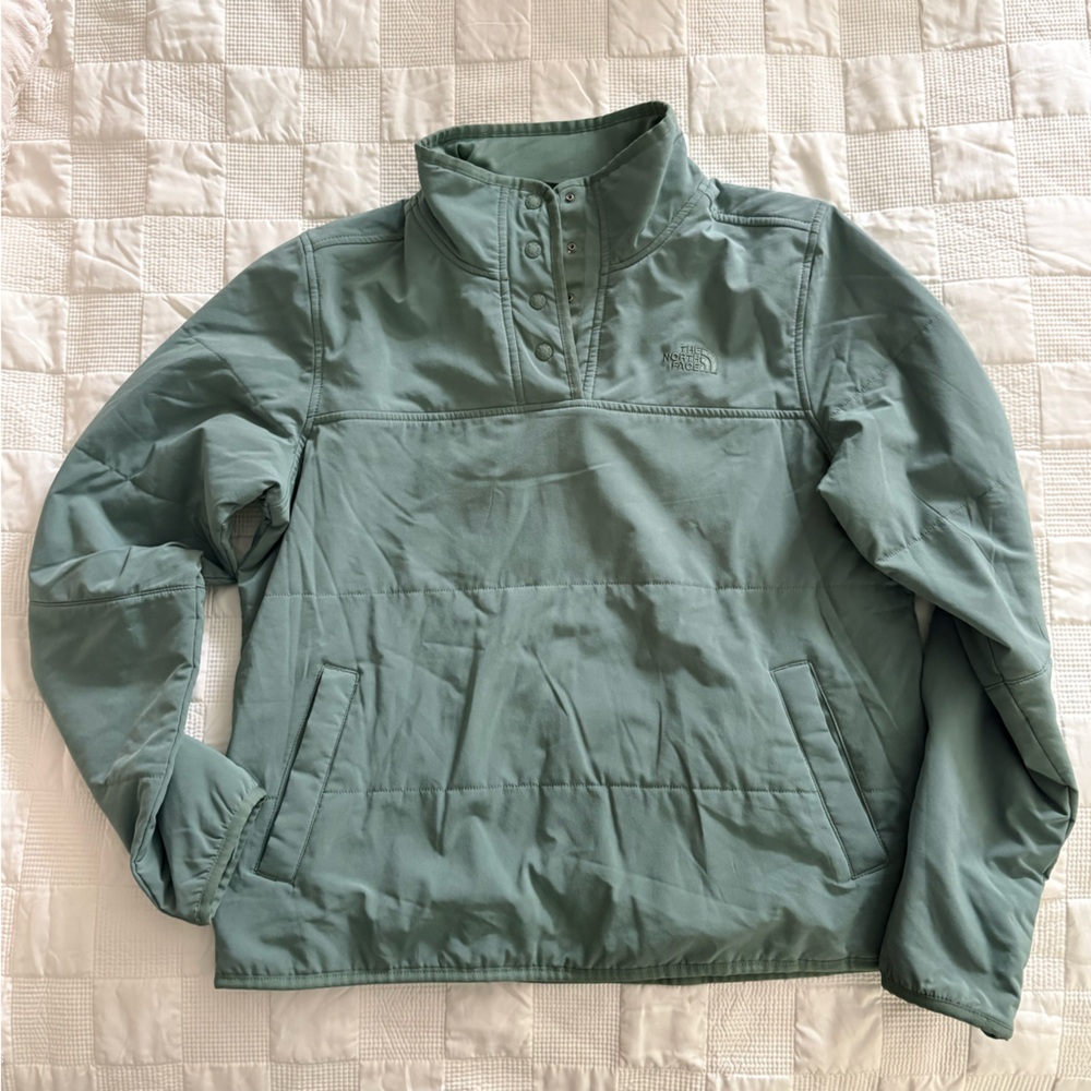The North Face Olive Green light fill Snap Pullover - Picture 4 of 4